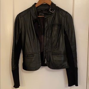 Genuine black leather jacket